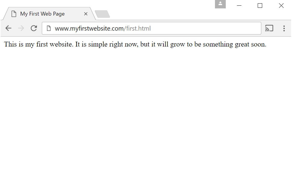 What Your First Website Looks Like