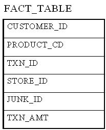 Fact Table With Junk Dimension